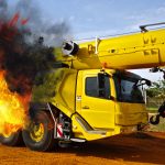 Incêndios em guindastes podem ser extremamente perigosos